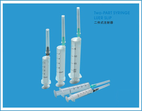 Two-PART SYRINGE LUER SLIP